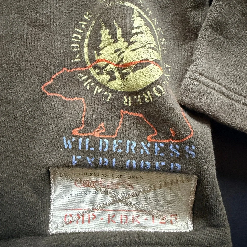 Vintage Carter's Wilderness Explorer‎ Camp Kodiak Bear Sweatshirt 2T